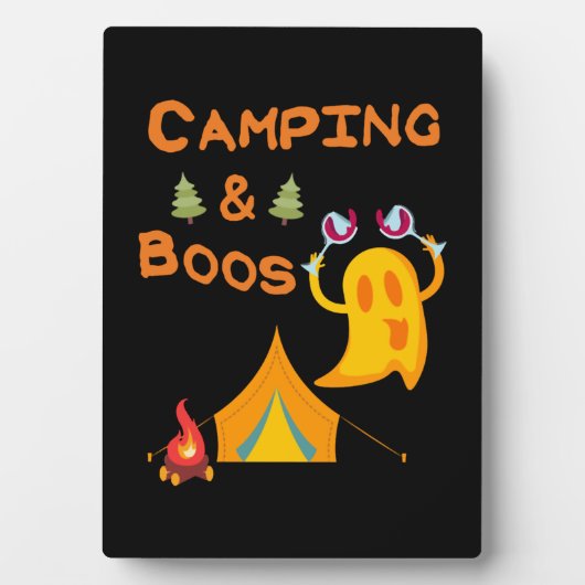 Camping & Boos Ghosts Camping Halloween Fotoplatte (Vorderseite)