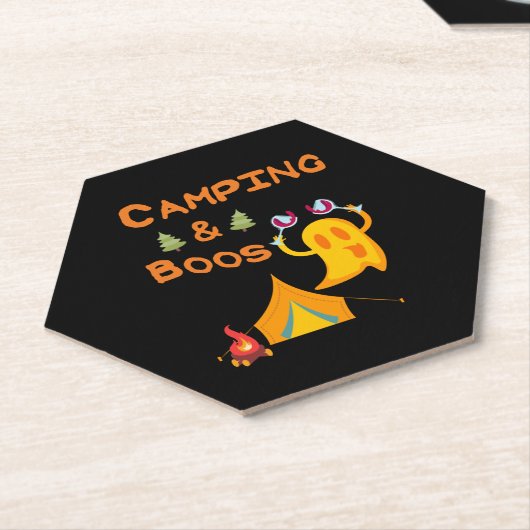 Camping & Boos Ghosts Camping Halloween Untersetzer (angewinkelt)