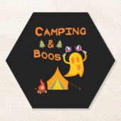 Camping & Boos Ghosts Camping Halloween Untersetzer (Vorderseite)