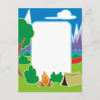 Camping Border Postkarte