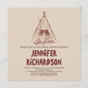 Camping Brautdusche Einladungen