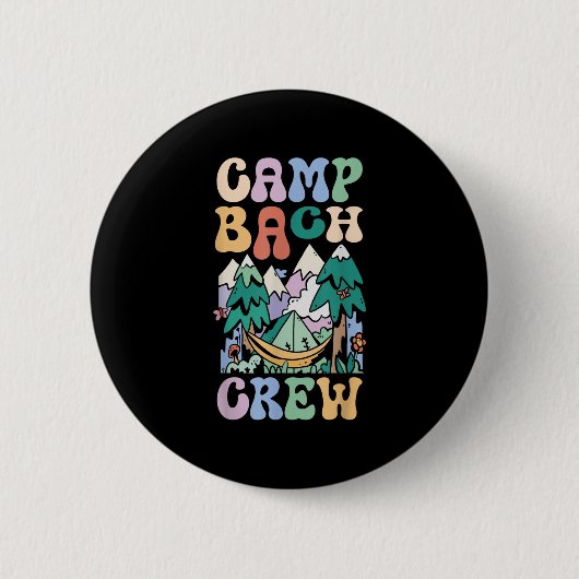 Camping Brautparty Camp Bachelorette Camp Bach C Button (Vorderseite)