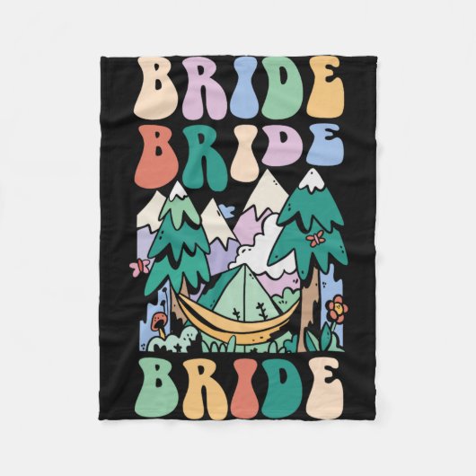 Camping Brautparty Camp Bachelorette Camp Bridge Fleecedecke (Vorderseite)