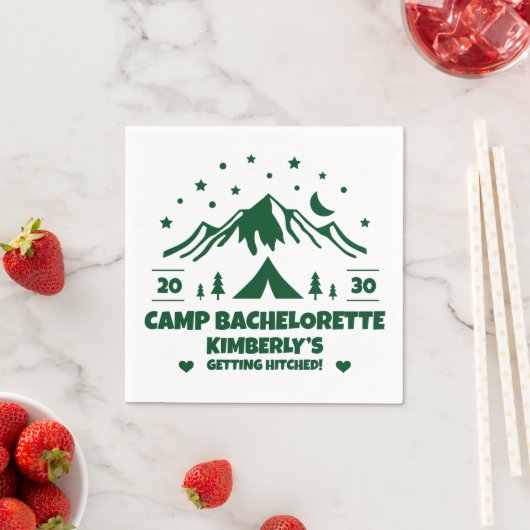 Camping Bride Junggeselinnen-Abschied Serviette (Beispiel)