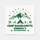 Camping Bride Junggeselinnen-Abschied Serviette (Vorderseite)