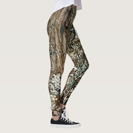 Camping Camouflage Jagd Jagd blinde Muster Leggings (Rechts)