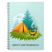 Camping Camp Campfire Spiral-Bound Notebook Notizblock (Vorderseite)