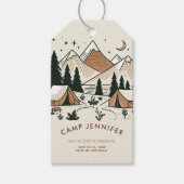 Camping Camp Earthy Junggeselinnen-Abschied Gesche Geschenkanhänger (Vorderseite)