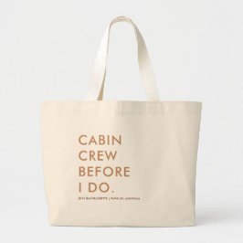 Camping Camp Earthy Junggeselinnen-Abschied Gift Jumbo Stoffbeutel