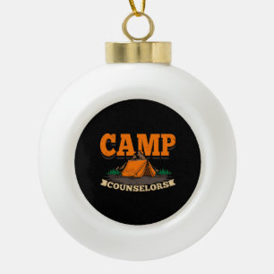 Camping - Camp-Leiter Keramik Kugel-Ornament