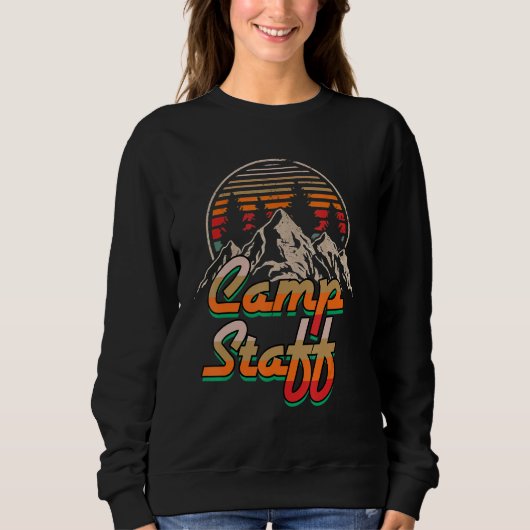 Camping Camp Mitarbeiter Outdoor Sunset Sommerurla Sweatshirt (Vorderseite)