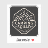 Camping Camp Squad Crew Aufkleber (Blatt)