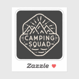 Camping Camp Squad Crew Aufkleber