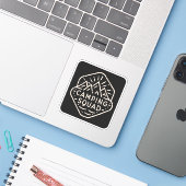 Camping Camp Squad Crew Aufkleber (Laptop mit iPhone)