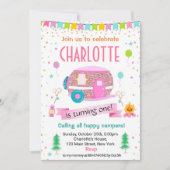 Camping Camper Außenbereich Einladung zum Geburtst (Vorderseite)