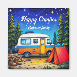 Camping Camper Blaue Natur Wandern Magnet
