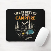 Camping Camper Camping Lagerfeuer Das Leben Ist Be Mousepad (Mit Mouse)