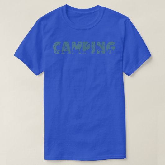 Camping Camper Forest Camp Night Trees Campfire St T-Shirt (Design vorne)