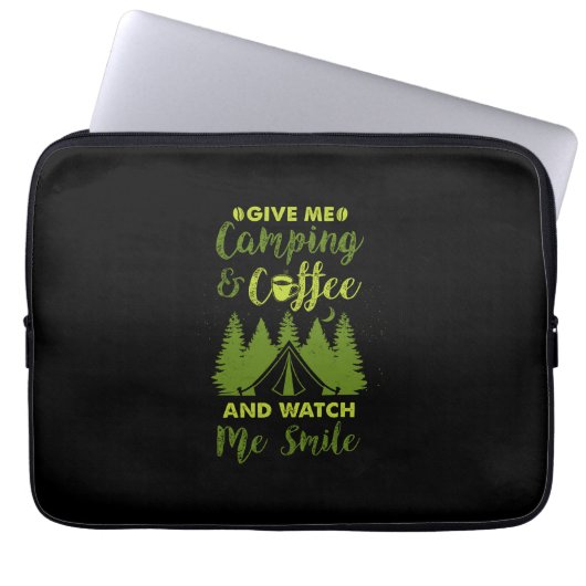 Camping Camper Kaffee Geschenk Laptopschutzhülle (Vorderseite)