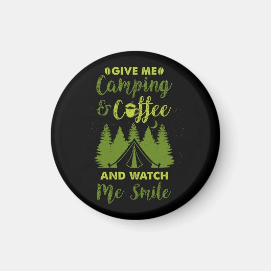 Camping Camper Kaffeegenuss Magnet (Vorne)