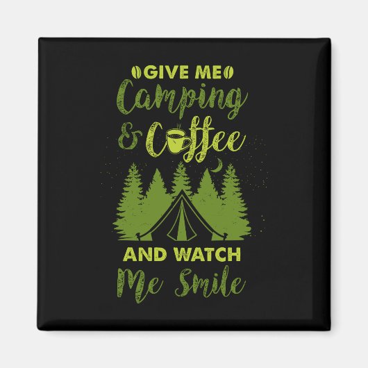 Camping Camper Kaffeegenuss Magnet (Vorne)