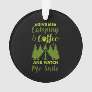 Camping Camper Kaffeegenuss Ornament