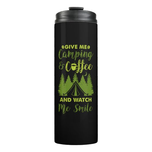 Camping Camper Kaffeegenuss Thermosbecher (Vorderseite)