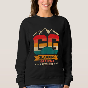 Camping Camper Zelt Glamping Oma in Aktion Sweatshirt