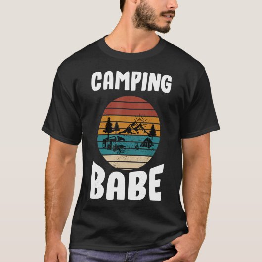Camping, Camperin, Camping, Camping, Camp T-Shirt (Vorderseite)