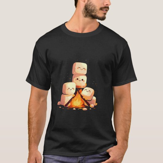 Camping Campfeuer Mores Marshmallow 1 T-Shirt (Vorderseite)