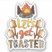 Camping Campfire Aufkleber (Vorderseite)