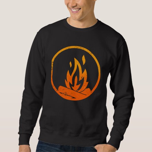 Camping Campfire Circle Ring Sweatshirt (Vorderseite)