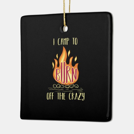 Camping Campfire Geschenke Keramikornament (Links)