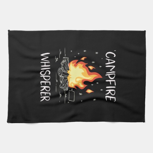 Camping Campfire Geschirrtuch (Horizontal)