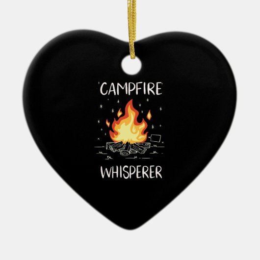 Camping Campfire Keramik Ornament (Vorne)