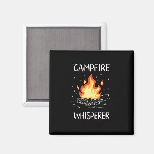 Camping Campfire Magnet (Vorderseite/Rückseite)