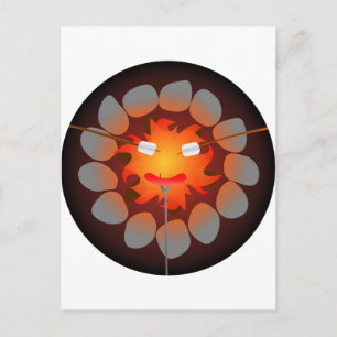 Camping Campfire Postkarte