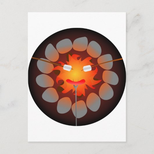 Camping Campfire Postkarte (Vorderseite)