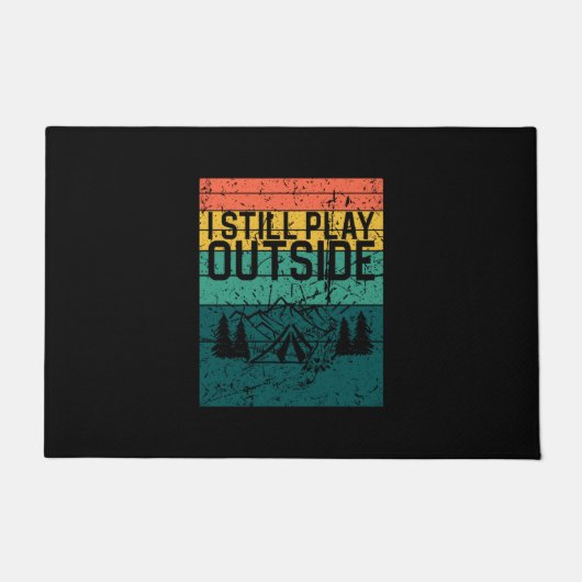 Camping Campfire Tent Retro Fußmatte (Vorderseite)