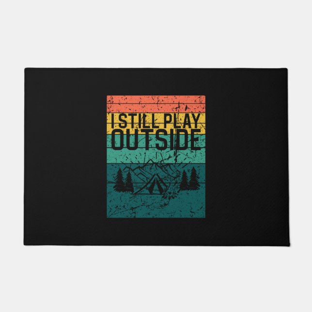 Camping Campfire Tent Retro Fußmatte (Vorderseite)