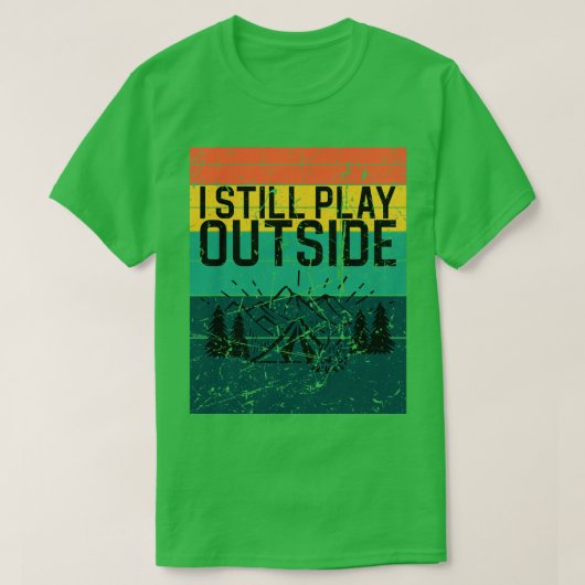 Camping Campfire Tent Retro T-Shirt (Design vorne)