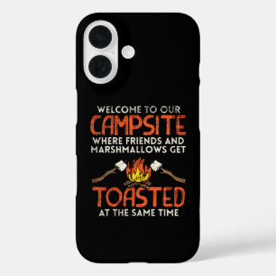 Camping Campfire und Marshmallows iPhone 16 Hülle