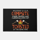 Camping Campfire und Marshmallows Fußmatte (Vorderseite)