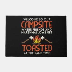 Camping Campfire und Marshmallows Fußmatte