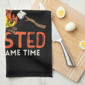 Camping Campfire und Marshmallows Geschirrtuch (Viertel Falte)