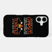 Camping Campfire und Marshmallows iPhone 16 Hülle (Rückseite (Horizontal))
