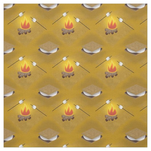 Camping Campfire und Smores-Muster Stoff (Muster)
