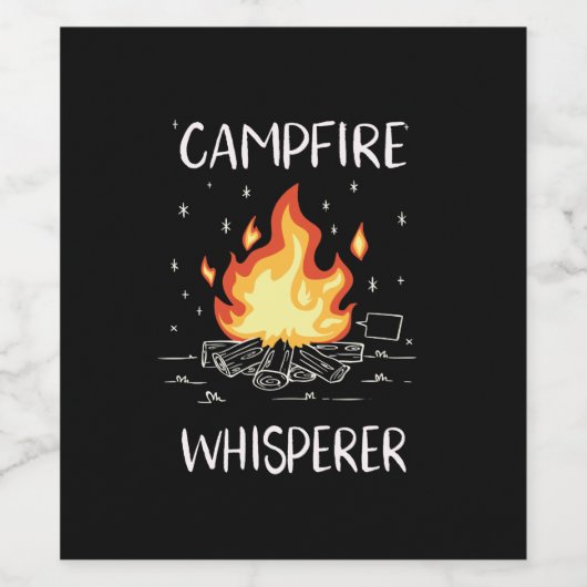 Camping Campfire Weinetikett (Einzelnes Label)