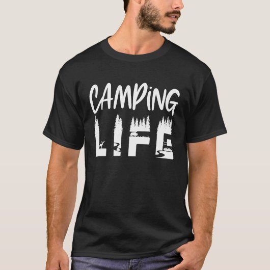 Camping Camping Außenbereich T-Shirt (Vorderseite)