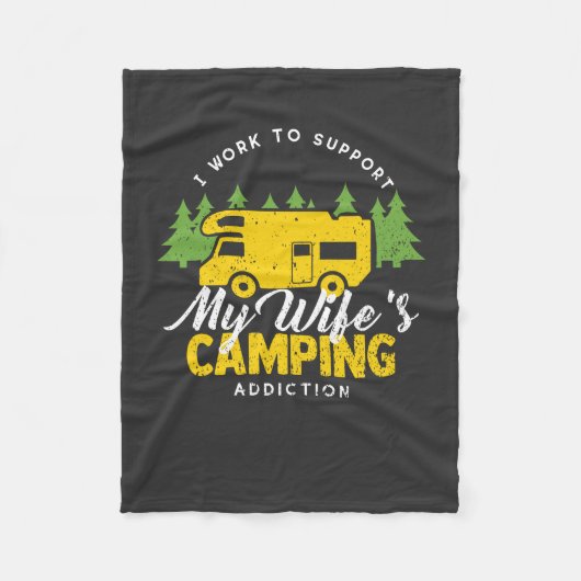 Camping - Camping der Ehefrau Fleecedecke (Vorderseite)